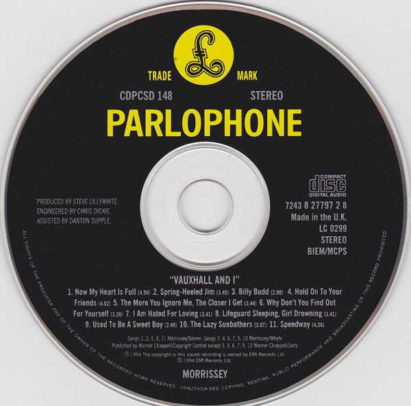 Morrissey - "Vauxhall And I (1994 UK CD) NM