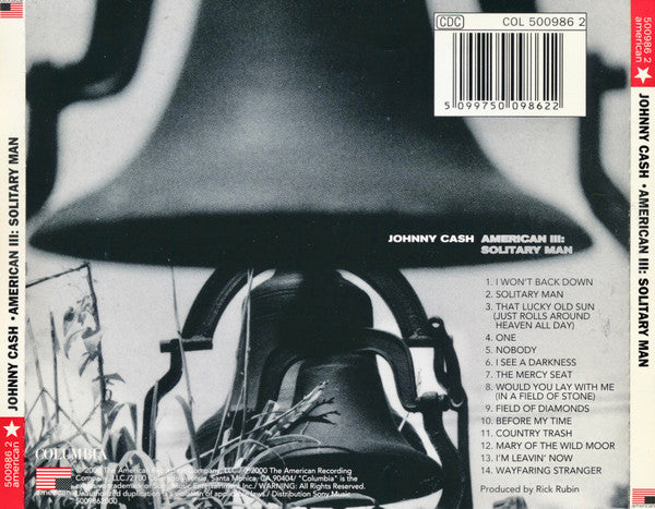 Johnny Cash - American III: Solitary Man (2000 CD) VG+