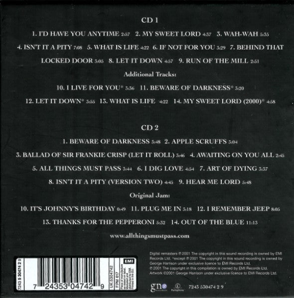 George Harrison - All Things Must Pass (2001 Box Set) NM