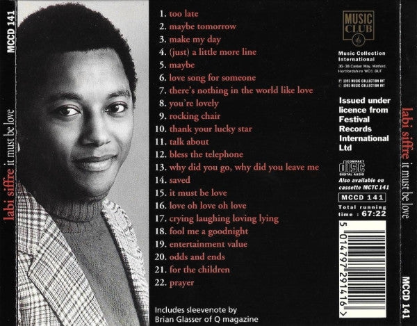 Labi Siffre - It Must be Love ~ Classic Songs 1970-1973 (Music Club CD) NM