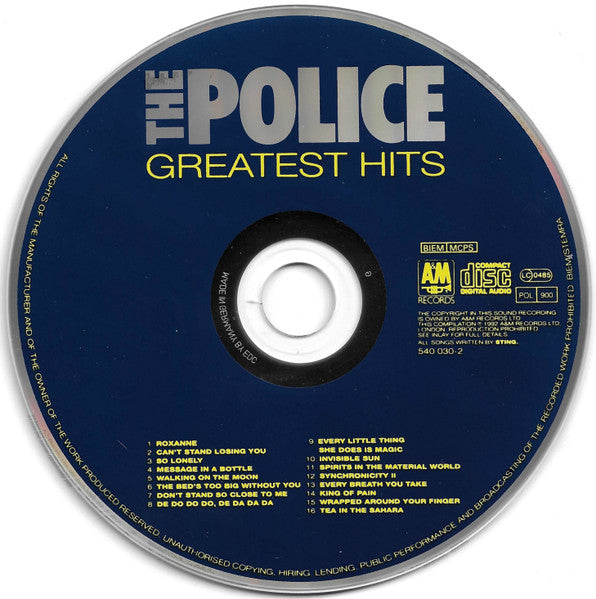 Police - Greatest Hits (1992 CD) NM
