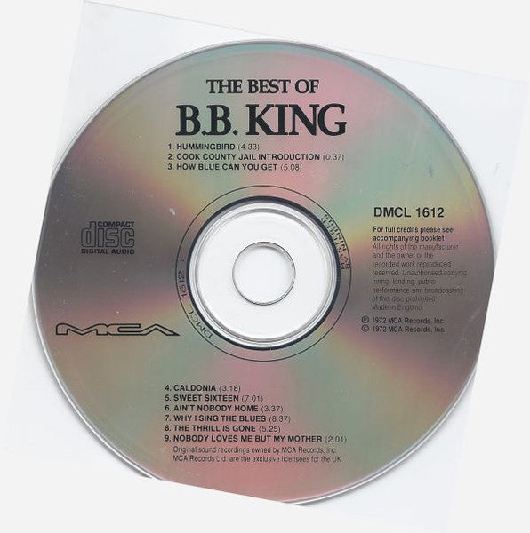 B.B King - The Best of (MCA Blues CD) Mint