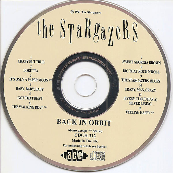 Stargazers - Back In Orbit! (Rare 1991 deleted Ace CD) NM