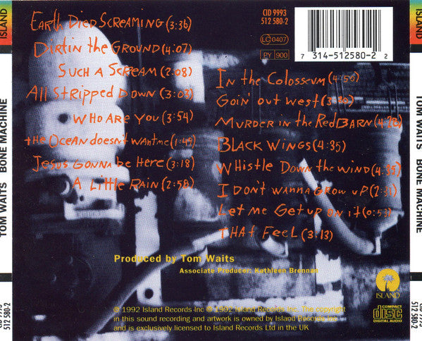 Tom Waits - Bone Machine (1992 CD) NM