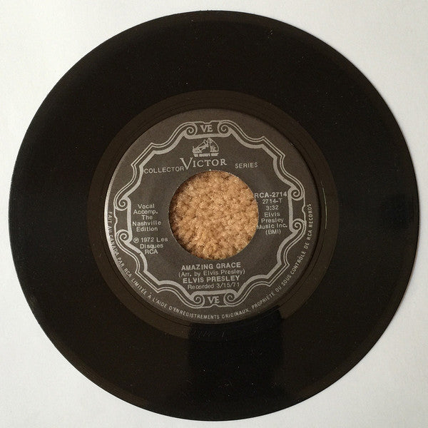 Elvis Presley - Amazing Grace (Canadian Vinyl Single) EX/NM