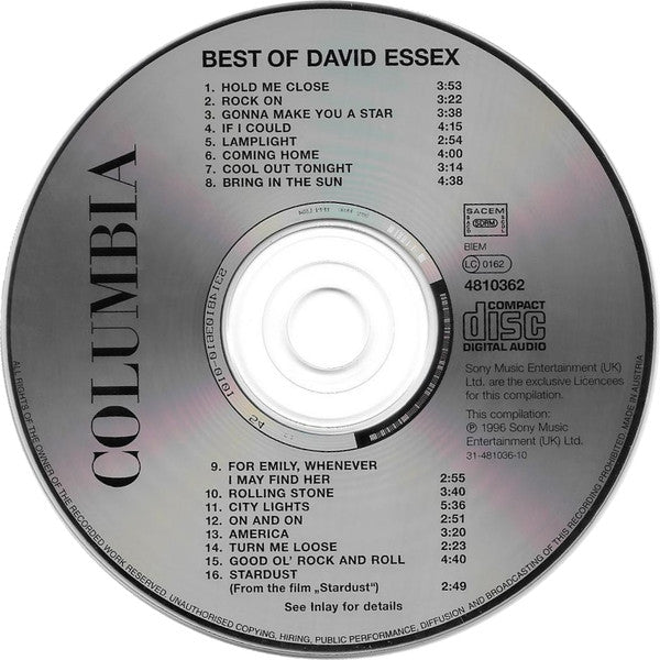 David Essex - The Best of (1996 UK CD) NM