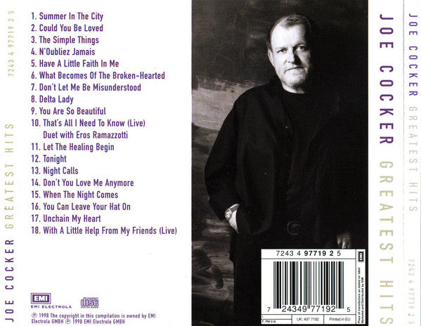 Joe Cocker - Greatest Hits (1998 CD) NM