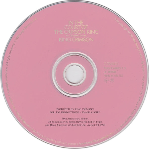 King Crimson - In the Court of (1999 30th Anniversary Edition HDCD) Mint