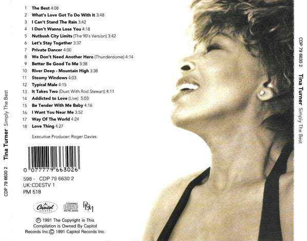 Tina Turner - Simply the Best (1991 UK CD) NM