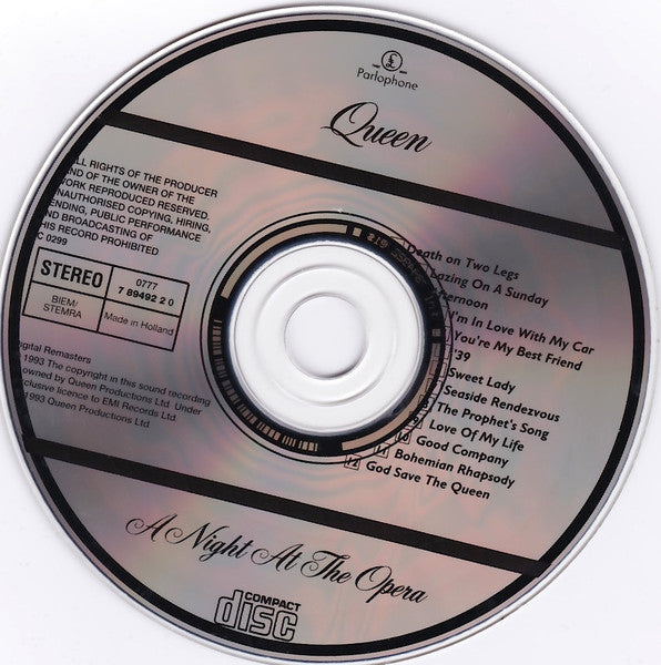 Queen - A Night at the Opera (1993 Digital Master Series) Mint