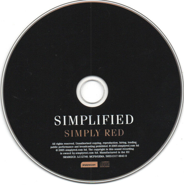 Simply Red - Simplified (2005 CD) NM