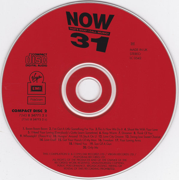 Various - Now Thats What I Call Music 31 (1995 DCD) VG