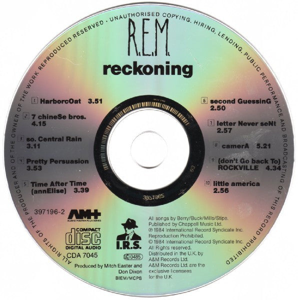 R.E.M - Reckoning (Audio Master Plus CD) NM