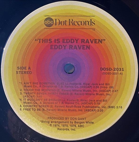 Eddy Raven - This is Eddy Raven (Cheap Vinyl US LP) VG+/VG+