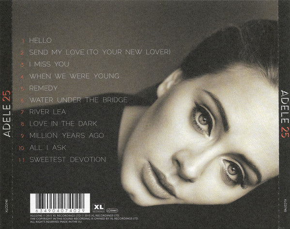 Adele - 25 (2015 CD Album) Mint