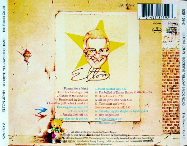 Elton John - Goodbye Yellow Brick Road (1995 Classic Years CD) Mint
