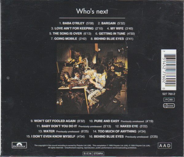 Who - Who's Next (1995 CD Remixed + Bonus Tracks) NM
