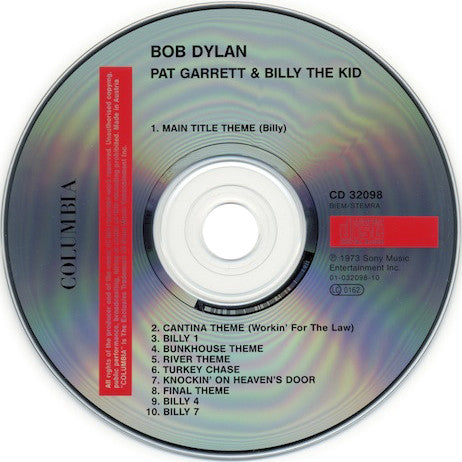Bob Dylan - Pat Garrett & Billy the Kid (1991 O.S.T CD) Mint