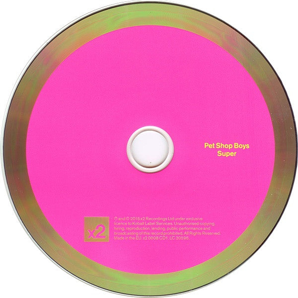 Pet Shop Boys - Super (2016 CD) No Sticker! Mint
