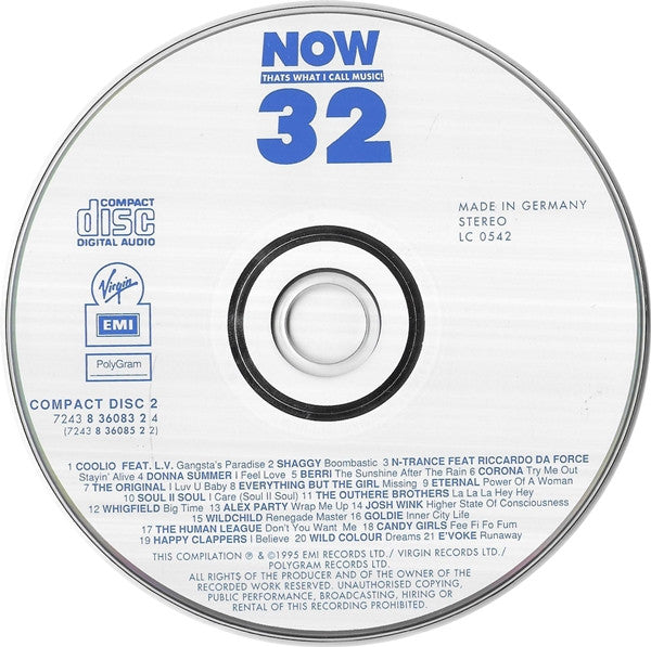 Various - Now Thats What I Call Music 32 (1995 DCD) NM
