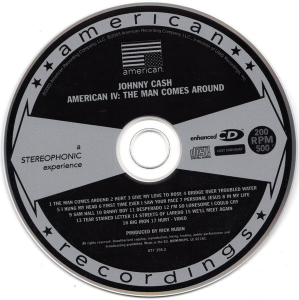 Johnny Cash - American IV~The Man Comes Around (2003 CD) NM