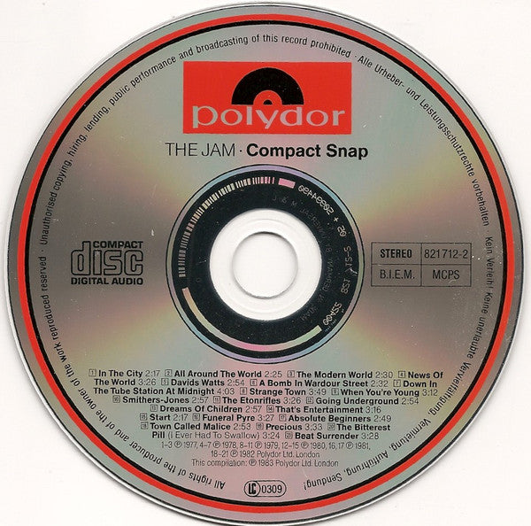 Jam - Compact Snap! (2005 CD) VG+
