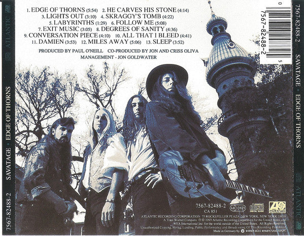 Savatage - Edge of Thorns (1993 CD) NM