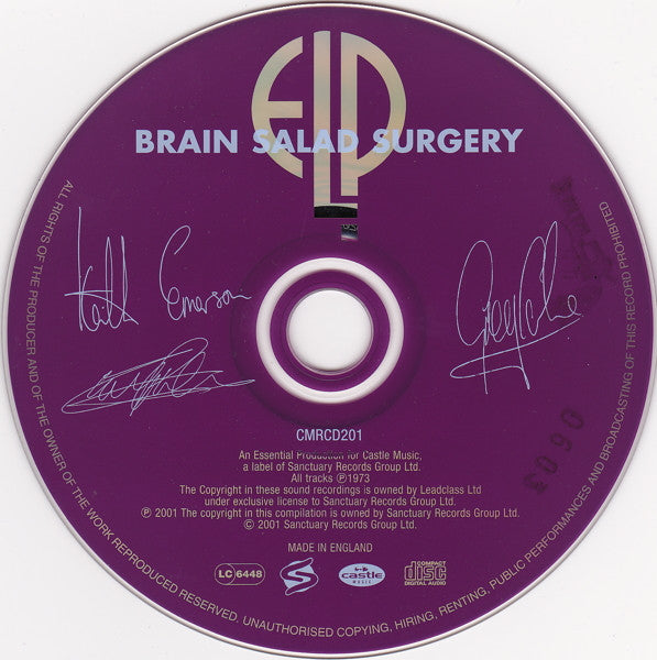 Emerson, Lake & Palmer - Brain salad Surgery (2001 Remastered CD) Mint