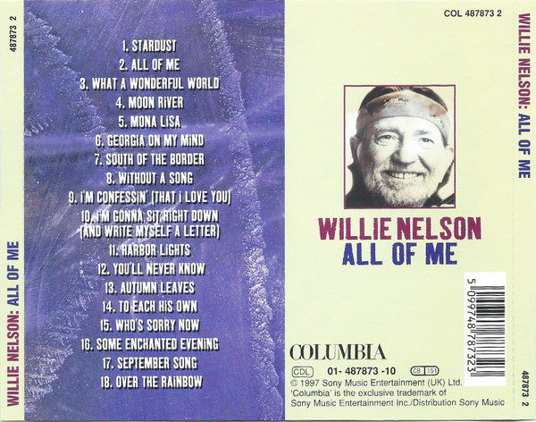 Willie Nelson - All of Me (1997 CD) NM