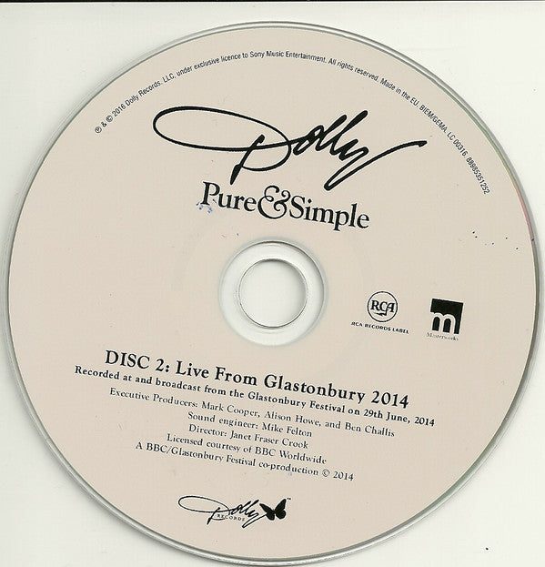 Dolly Parton - Pure & Simple (2016 2 CD Set) Sealed