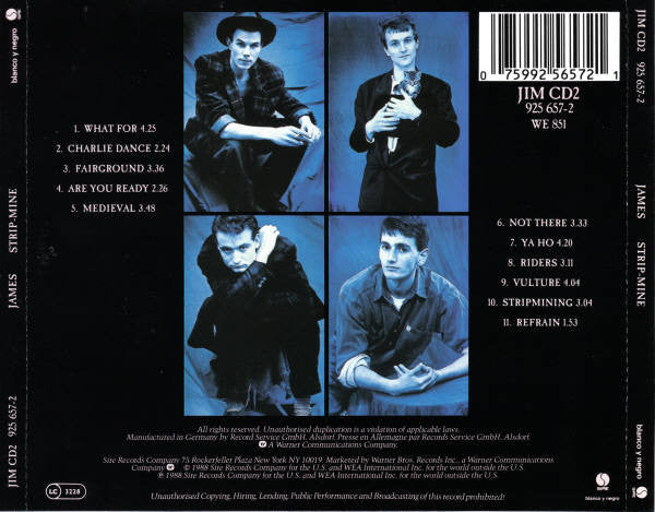 James - Strip-Mine (1988 CD) Mint