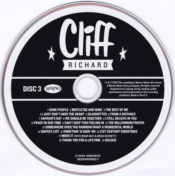 Cliff Richard - Cliff Richard 75 at 75 (2015 Triple CD Set) Sealed