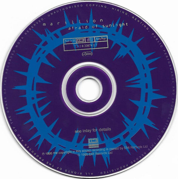 Marillion - Afraid of Sunlight (1995 UK CD) VG+