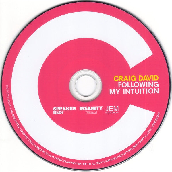 Craig David - Following My Intuition (2016 Deluxe CD) New