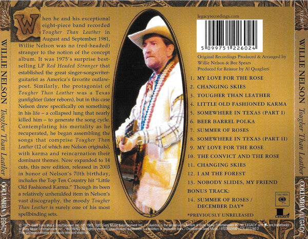 Willie Nelson - Tougher Than Leather (2003 CD) VG+