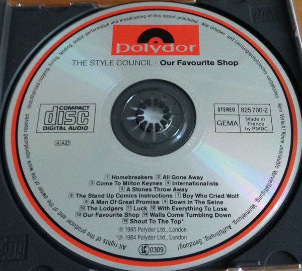 Style Council - Our Favourite Shop (1990 CD) NM