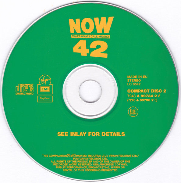Various - Now Thats What I Call Music 42 (1999 DCD) Mint