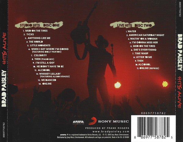 Brad Paisley - Hits Alive (2010 DCD) Mint