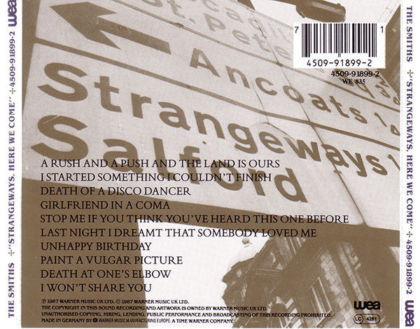 Smiths - Stangeways, Here We Come (1993 CD) VG+