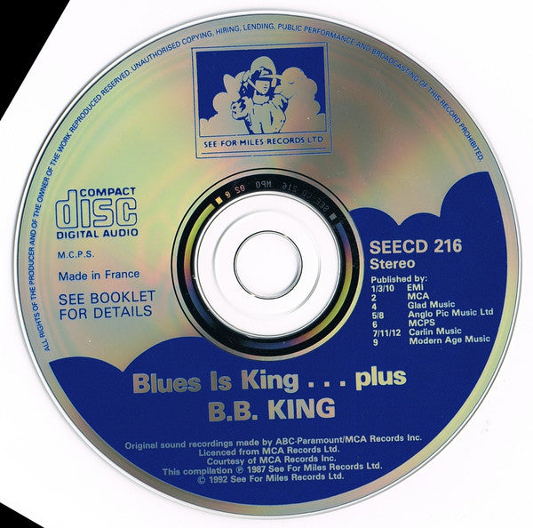 B.B King - Blues is King...Plus (1992 SFM CD) NM