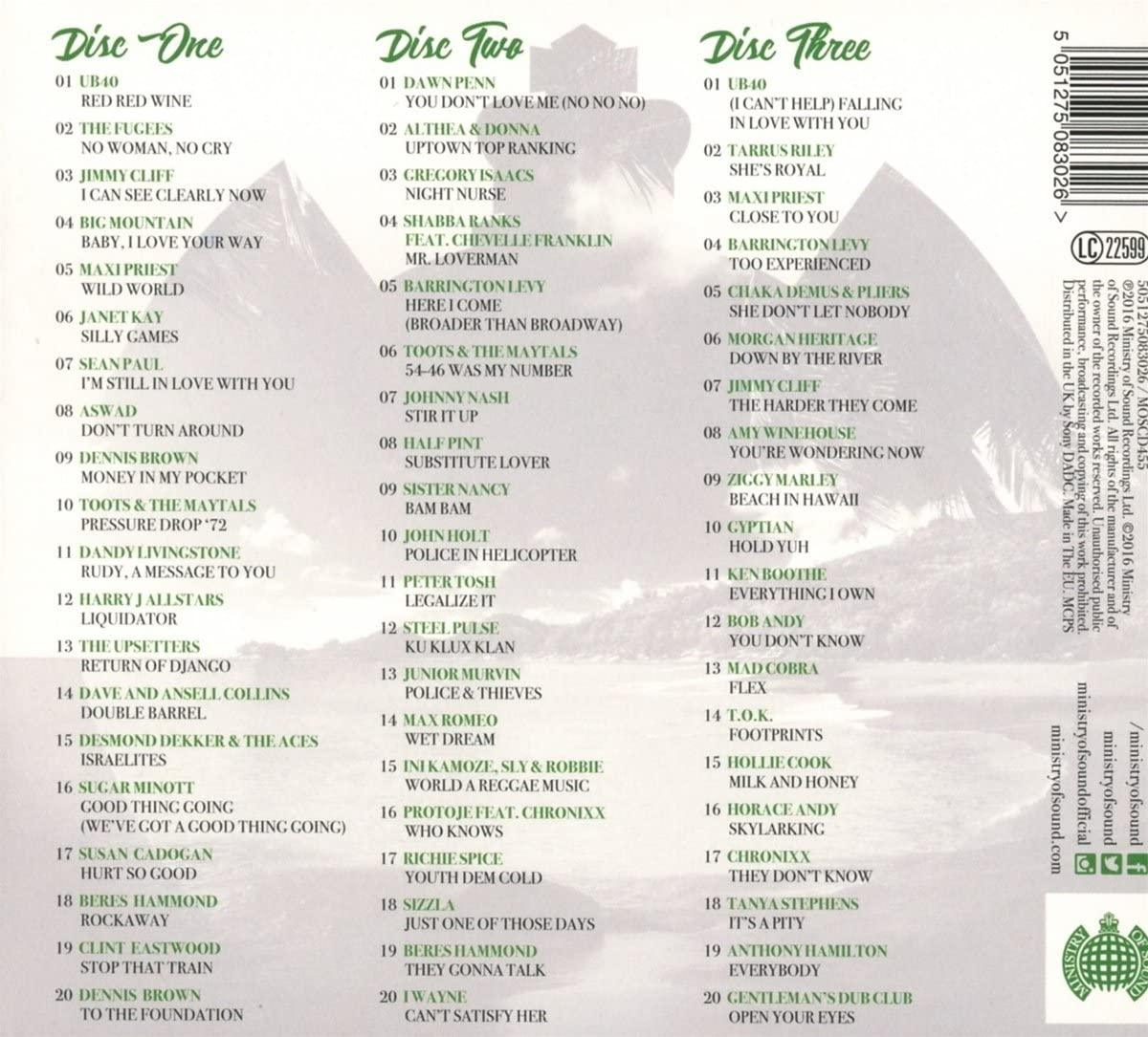 Chilled Reggae - Ministry of Sound 3 CD Set (Various Artists) New - music-cd