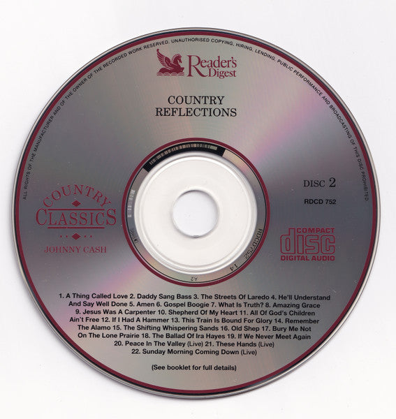 Johnny Cash - Country Classics (1994 Readers Digest 3 CD) NM