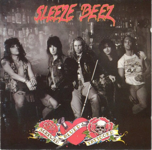 Sleez beez - Screwed Blued & Tattooed (Rare 1990 CD) Mint