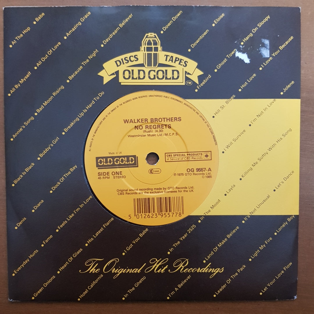 Walker Brothers - No Regrets (Vinyl 7" Single) NM