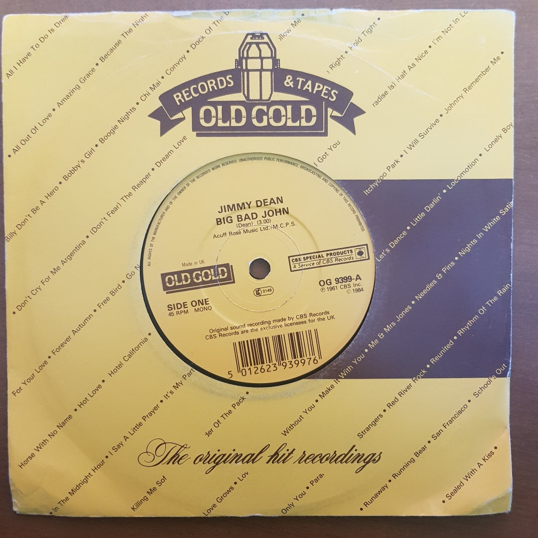 Jimmy Dean - Big Bad John (Old Gold Vinyl 7" Single) VG+