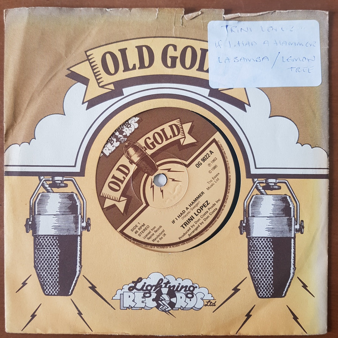 Trini Lopez - If I Had a Hammer (Old Gold Vinyl 7" Single) VG+