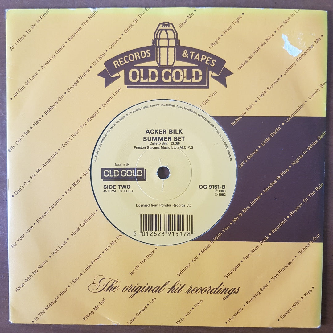 Acker Bilk - Stranger on the Shore / Summer Set (Old Gold Vinyl 7" Single) NM