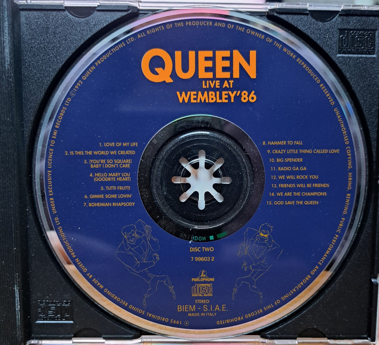 Queen - Live at Wembley '86 (Rare 1992 'TV SPOT' Italian DCD) NM