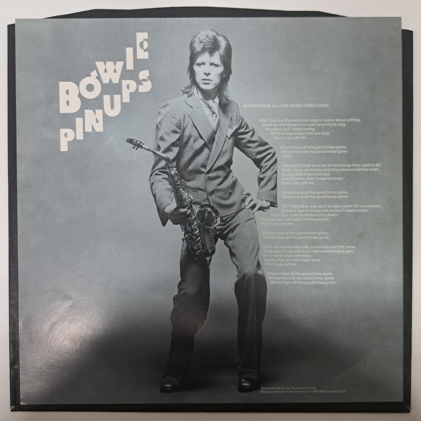 David Bowie - Pinups (Vinyl LP 1973 UK) NM/NM [French Contract Pressing]