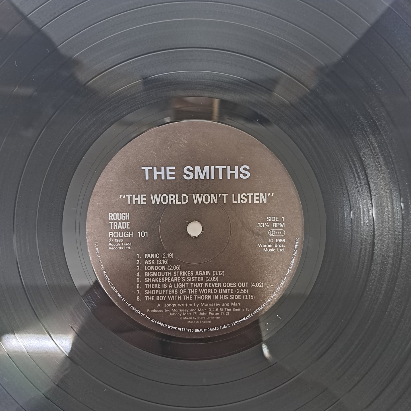 Smiths - The World  Won't Listen (Vinyl LP 1987 UK) EX/EX